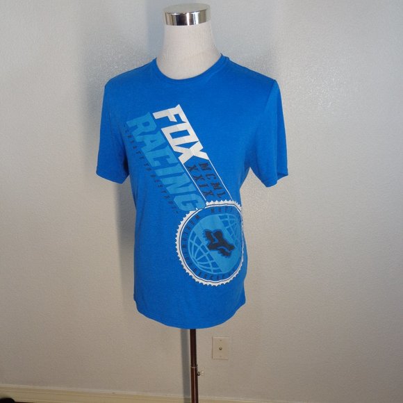 Fox Other - Fox Racing Created to Destroy T Shirt Men's Large Blue Short Sleeve Motorcross